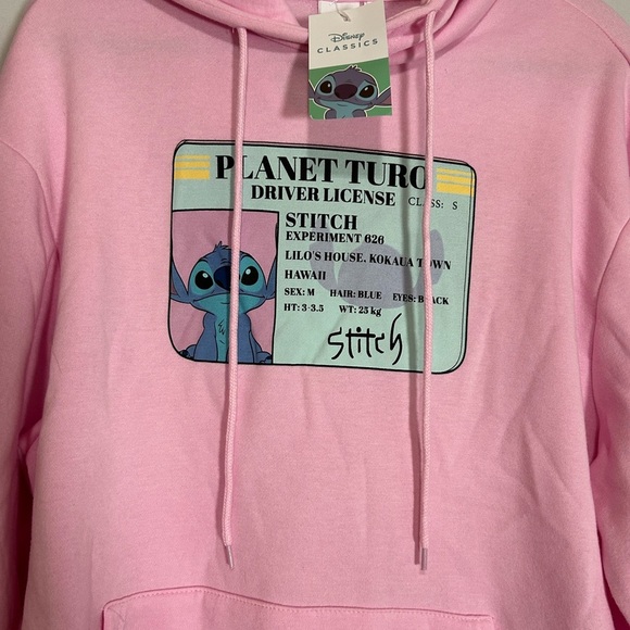 Disney LIilo & Stitch  Pink Hoodie Large - Picture 2 of 10